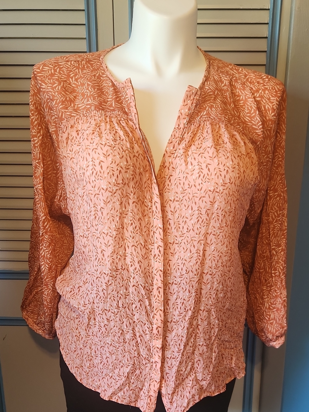 Joie 100% Silk Peach Blouse